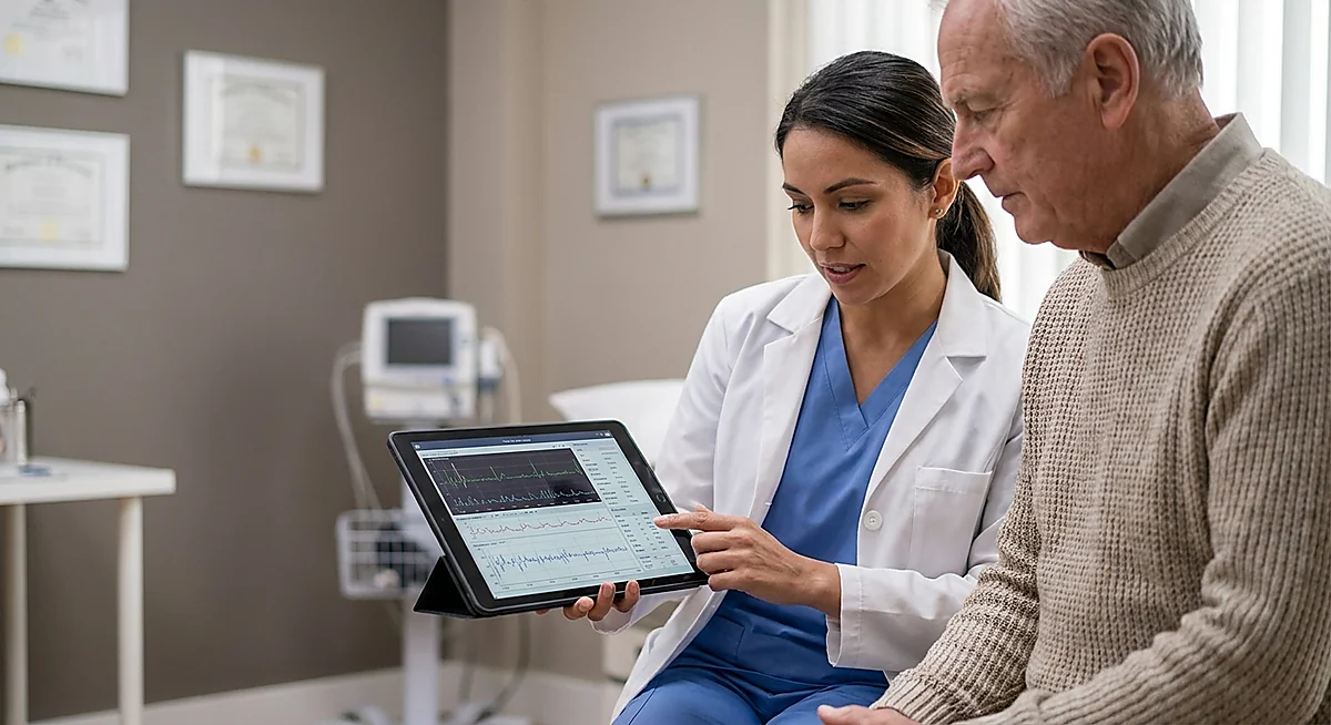 reviewing lab work during first peptide therapy visit (peptide therapy safety / peptide therapy risks)
